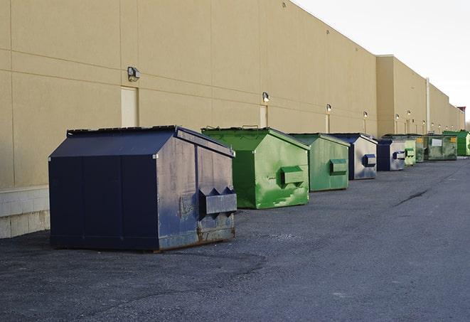 construction-grade dumpsters ready for use in Calexico